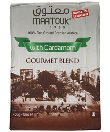 Maatouk Lebanese Coffee with Cardamon Gourmet Blend 16 Ounce by Maatouk