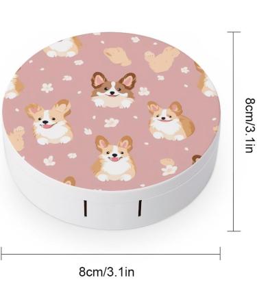 Corgi Dogs Contact Lens Travel Kit - Portable Cute Case with Mirror for Daily Outdoor Use | Perfect Gift for Dog Lovers - Buy Online on GoSupps.com