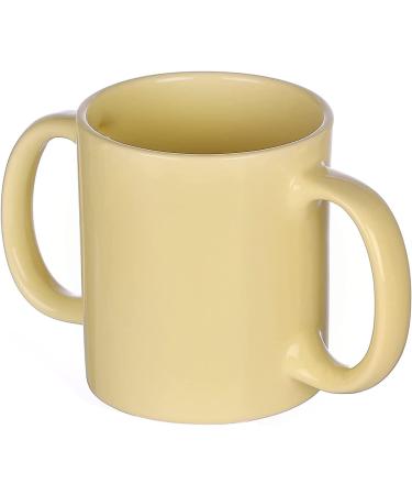 Dual Handle Mug for Tremors Relief | Microwave Safe 11.83 US Fl. Oz. (350 Ml) BPA-Free | Light Lemon Color - Buy Online on GoSupps.com