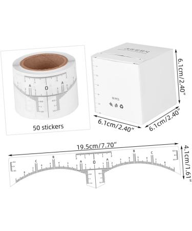 Mikinona Clear Sticker 50pcs Makeup Rulers Eyebrow Positioning Shaper Markers Mappers Drawing Professional Shapers - Buy Online on GoSupps.com