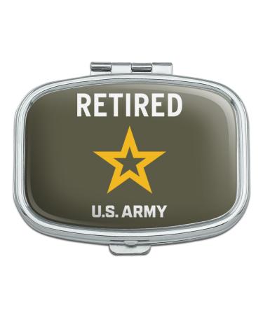 U.S. Army Retired Logo Rectangle Pill Case Trinket Gift Box