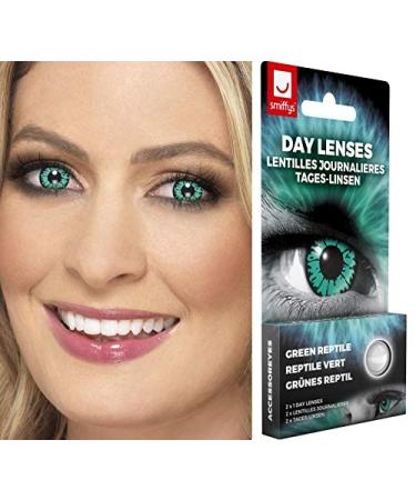 Smiffy's 47107 Green Monster daily soft lenses 2 pieces/BC 8.7 mm/DIA 14.5 mm / 0 diopters