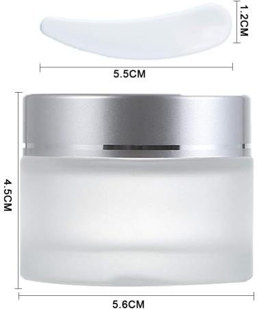 Buy 50ml Matte Glass Cream Cans - 4pc Set with Silver Lids | Ideal for Cosmetics Lotions Essential Oils & Travel | Empty Glass Containers - Buy Online on GoSupps.com