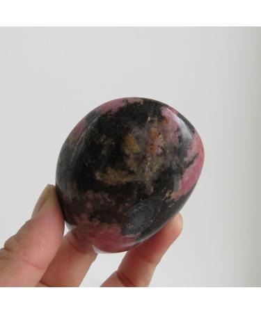223g Natural Rhodonite Crystal Palm Stone Polished Fengshui Reiki Specimens and Stones - Stones - Buy Online on GoSupps.com