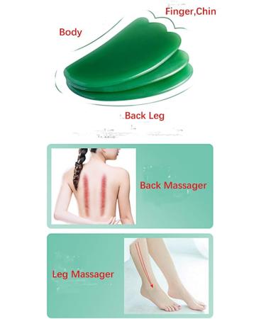 Jade Facial Roller Gua Sha Massager Tool Set for Neck Eye Back Leg Anti-Wrinkle Anti-Aging - Buy Online on GoSupps.com