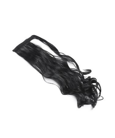 Shop 45cm Black Wavy Ponytail Clip-In Braid Extension - Realistic Hairpiece for Effortless Style - Buy Online on GoSupps.com
