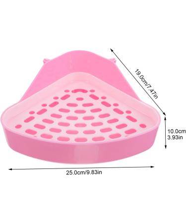 BESPORTBLE Box Rabbit Toilet Hamster Toilet Hamster Bedding Guinea Pig Toilet Small Pet Litter Pan Plastic 25X19X10CM Pink - Buy Online on GoSupps.com