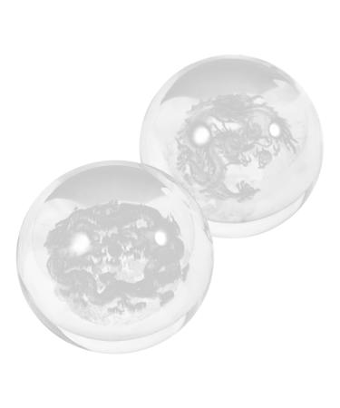 Partykindom Hand massager 2st Healthy massage ball Handrolling Balls Handbaoding balls Handballs made of glass glass rolling handball The clouds massage globe Ornaments Exercise Ball Massage device