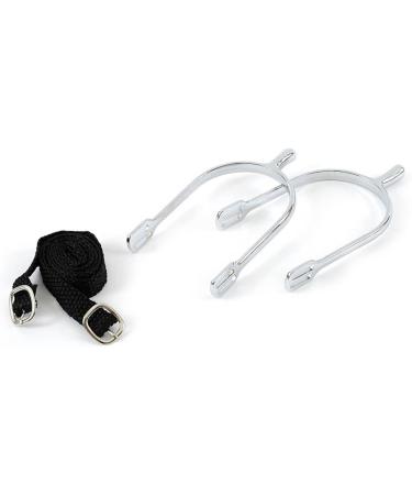 Buy Kerbl Men's Teardrop Shape Spurs with Spur Straps - 25 mm Metallic Pair for Enhanced Riding Performance - Buy Online on GoSupps.com