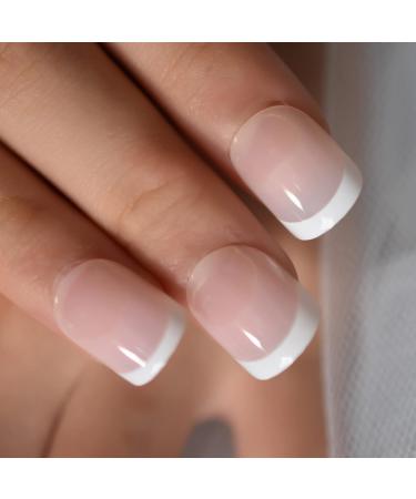 120pcs Child Fake Nails - Short Round Press On Nails - Kids French Style White Tips - Cute Christmas Party Show - 5 * 24pcs Packs - Buy Online on GoSupps.com