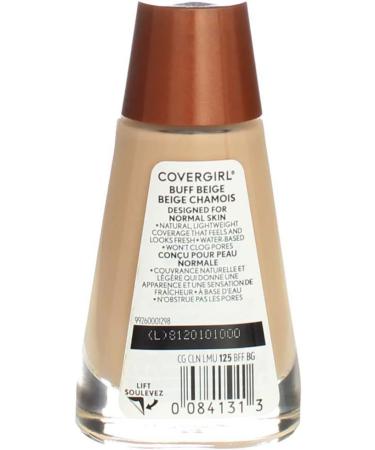 CoverGirl Clean Liquid Foundation 125 Buff Beige 1oz - Lightweight Coverage for Flawless Skin - Buy Online on GoSupps.com