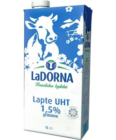 La Dorna Milk%1 5 Fat Milk 1000 Mililiter x 12 Boxes - Buy Online on GoSupps.com