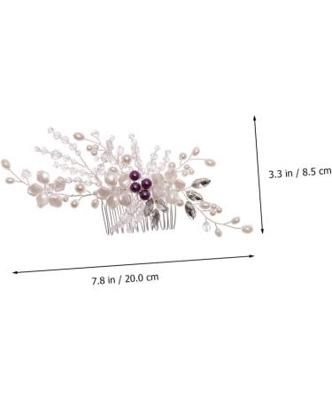 Ipetboom 1pc Braided Flower Comb Pearl Hair Clip Rhinestone Hair Clip Wedding Hair Comb Womens Hair Clips Bride Hair Comb To Weave Abs White Hair Accessories Banquet European and American - Buy Online on GoSupps.com