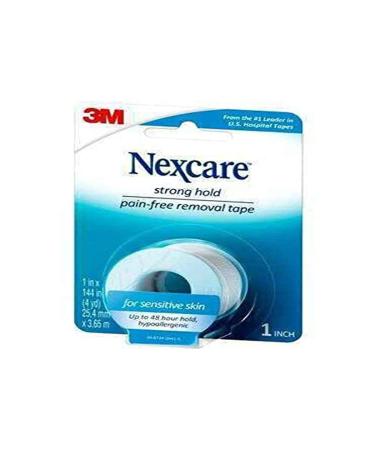 Nexcare Sensitive Skin Tape, Pain-free removal with minimal hair-pulling, 1  in x 4 yd, 6 pack