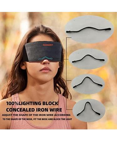 REEBENT Sleep Mask with Veil | 2 Storage Cases | 100% Light Blocking Cotton Eye Blinder | Ideal for Gift, Travel, Yoga | Best Sleeping Mask for Women and Men - Buy Online on GoSupps.com