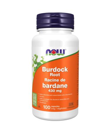 NOW Supplements Burdock Root 430mg Capsules 100 Count