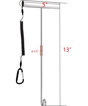 Stainless Steel Fishing Hook Remover Tool - Push/Pull Dehooker for Saltwater & Shark Hooks (13in) | Anti-Lost Design - Buy Online on GoSupps.com