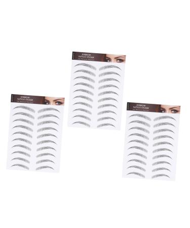 DRESSOOS Eyebrow Sticker 3 Sheets Waterproof Eyebrow Stickers Caboodle Eyebrows Eyebrow Tattoos Stickers 3d Cosmetic Make up