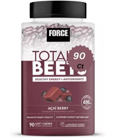 Factar Total Beet' Soft Chews Healthy Energy Acai Berry 90 Count