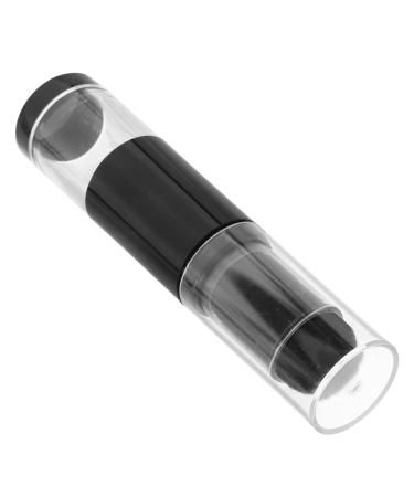 minkissy Refillable Powder Brush for Loose Powder Concealer Brush Bottle Foundation Brush with Cover Powder Cosmetics Brush Powder Puff Tools Travel Contour Brush Plastic Flat Top