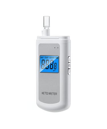 Keto Breath Analyzer Portable Grade Accuracy Digital Ketone Breath Meter for Ketogenic Diet Testing with 10 Mouthpieces