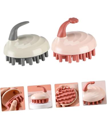 Healvian 2pcs Silicone Shampoo Comb Hair Brush Set for Kids | Baby & Kid Shampoo Brush for Shower | Silicone Massage & Cleansing Hairbrush with TPE Bristles - Buy Online on GoSupps.com