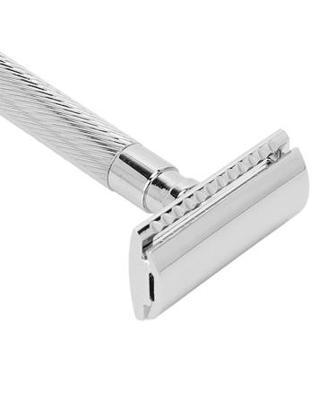 Premium Silver Manual Safety Razor for Men | Exquisite Craftsmanship | International Shipping Available - Buy Online on GoSupps.com