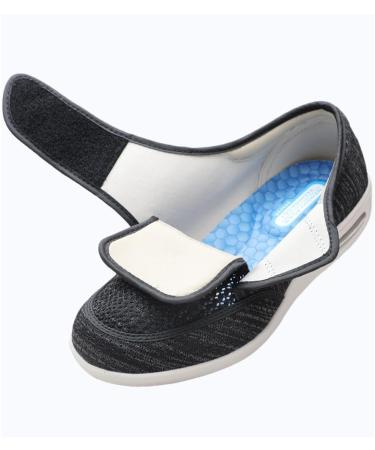 Buy Women's Orthopedic Walking Shoes - Adjustable Diabetic Sneakers for Edema Plantar Fasciitis & Bunions | Size 12 Black - International Shipping Available - Buy Online on GoSupps.com