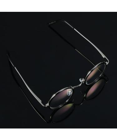 Buy Retro Round Magnifying Glasses - Presbyopic Metal & Resin Reading Glasses for Optimal 200 Degrees Magnification - Buy Online on GoSupps.com