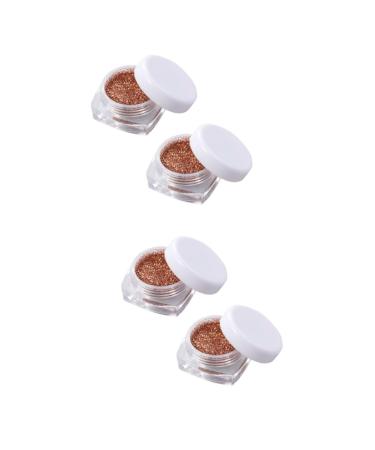 FOMIYES 4 Pcs Loose Eyeshadow Glitter Loose Pigment Eyeshadow Glitter Eyeshadow Eye Shadow Highlighter 1 count (Pack of 1) Goldenx2pcs