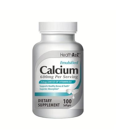 Emulsified Calcium 600mg per Serving 100 softgels