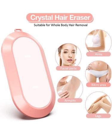 Gomme cheveux en cristal pour homme et femme - pilateur portable en cristal r utilisable et indolore - Fonctionne sur toutes les parties du corps (rose) - Buy Online on GoSupps.com