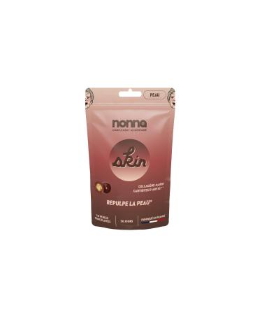 NONNA LAB - Skin - High Performance Marine Collagen | Proven Anti-Wrinkle Effectiveness | Anti-Aging Food Supplement - 1 Month Cure - 30 Chocolate Pearls - Made in France
