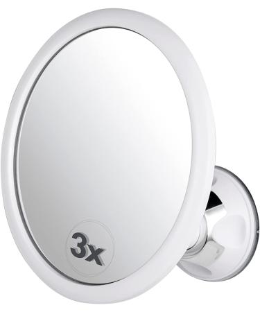 MIRRORVANA 3X Magnifying Round Shower Mirror for Fogless Shaving with Strong and Sticky Suction Cup  Shatterproof Surface and 360  Swivel - 6.7 Diameter - Buy Online on GoSupps.com