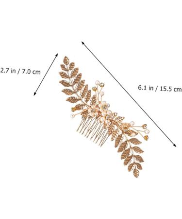 Angoily Pearl Comb Bride Headdress Crystal Hair Comb Hair Accessories Bride Hairpin Pearl Hairpin Bride Hair Comb Tiara Women's Grab The Drill Zinc Alloy European and American - Buy Online on GoSupps.com