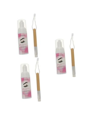balacoo 3pcs Eyelash Cleansing Mousse Eye Makeup Remover Liquid Mascara Shampoo Lash Cleaner Make up Mascara Lash Eye Make up Removers Lash Wash Eye Mascara 2 in 1 Extend Plastic