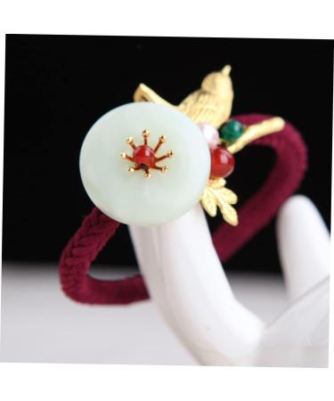 minkissy 1pc Hair Tie Headband Retro Chinese Hair Tie Mini Hair Elastics Pearl Elastic Hair Tie Jade Gemstone Hair Tie Ribbon Ponytail Holder Pearl Headbands Personality Decorate Copper - Buy Online on GoSupps.com