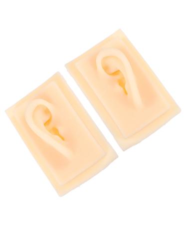 Baluue 1 Pair Ear Model Ear Display Model Ear acupoint Learning Tool Ear Cleaning Practice Tools Artificial Display Sample Hearing-aid Display Props Ear Mold earplugs Simulator