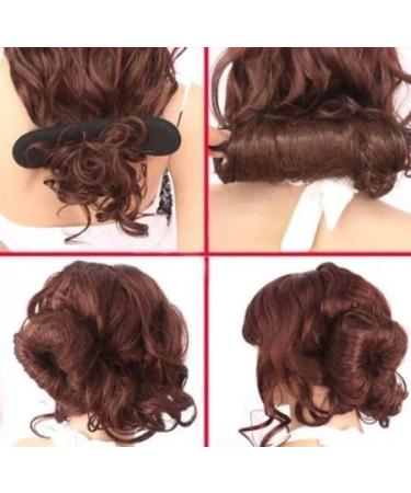 Sponge Bun Hair Donut Twister Maker + 10 Rubber Bands & Hairpins | Boolavard TM - International Shipping Available - Buy Online on GoSupps.com
