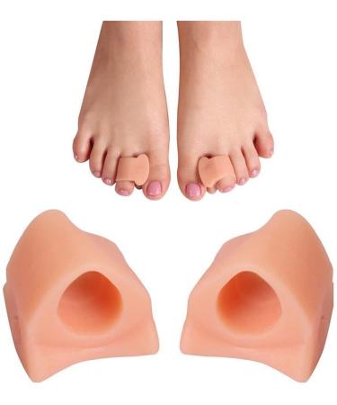 Wlype couple of silicone gel toe spreader smooth iron bale spacer correction adjuster hallux valgus relief pedicure foot care tools
