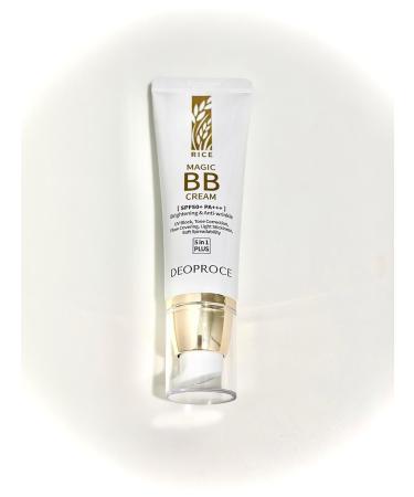 Deoproce Rice Magic BB Cream SPF 50+ PA++++ | Anti-Wrinkle Formula | UV Block Flaw Covering Lightweight & Hydrating | Natural Beige #21 | 50g - Buy Online on GoSupps.com