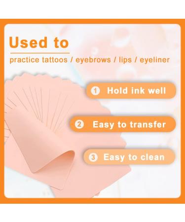 TONBAO 20 Sheets Double Sided Tattoo Practice Skins - Soft Silicone for Beginners & Experienced Artists | 7.4x5.6in | 20pcs Fake Tattoo Skin Blanks - Buy Online on GoSupps.com