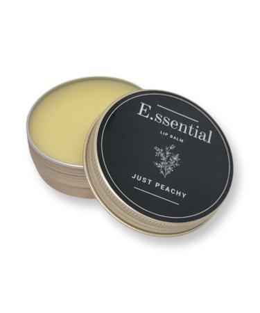 E.ssential Luxury Lip Balm nourishing and healing with sweet almond oil and shea butter 1 oz tin (Just Peachy)