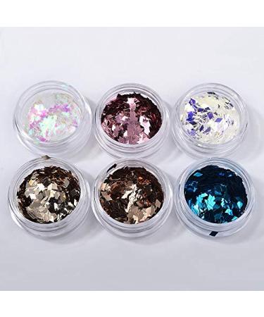 Artlalic 6-Pack Ultra-Small Laser Sparkling Diamond Nail Glitter Sequins - Stunning Nail Art Decoration & Sequin Stickers for DIY Nail Designs - Buy Online on GoSupps.com