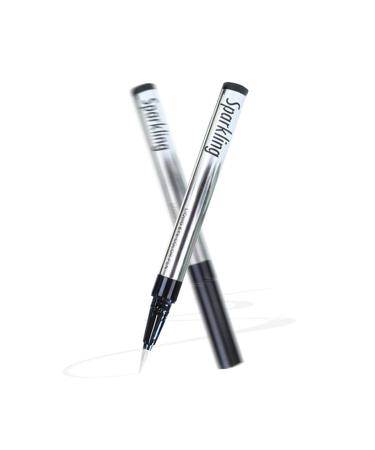 Music Flower Liquid eyeliner with pearl shine waterproof and smudgeproof liquid eyeliner flexible brush tip for easy operation versatile use in one pen silver