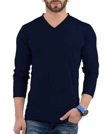 Decrum V Neck Long Sleeve Men's T-Shirts Multipack - Set of 3 | Soft & Comfortable Full Sleeve Tees for Men - X-Large - Buy Online on GoSupps.com
