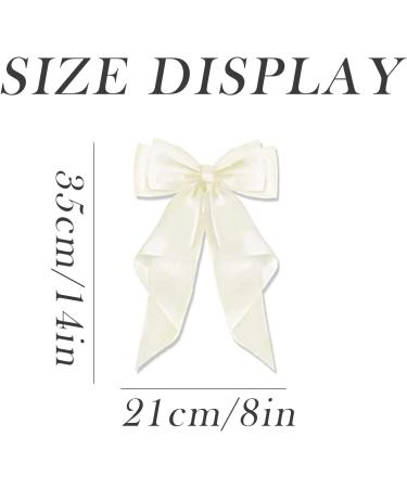 3PCS Large Satin Ribbon Bow Hair Clips Set - Vintage Style Hair Barrettes for Girls & Ladies - Buy Online on GoSupps.com