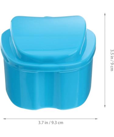 SUPVOX Denture Box - Blue Denture Teeth Storage Case with Net for Secure & Hygienic Storage | International Shipping Available - Buy Online on GoSupps.com