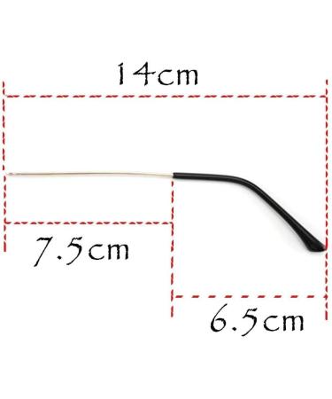 DeeboW Replacement Temples for Glasses - Vintage Metal Frame 1 Pair Black Glasses Legs for International Shipping - Buy Online on GoSupps.com