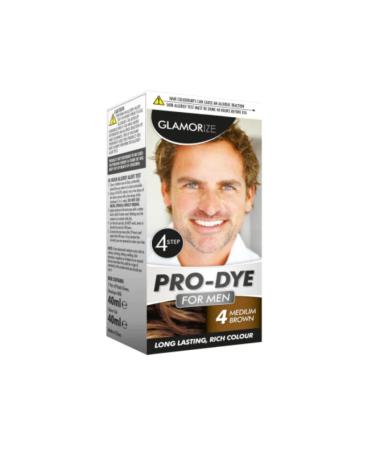 Glamorize Pro Dye Creme Colour Hair Dye For Men Shade 4 Medium Brown